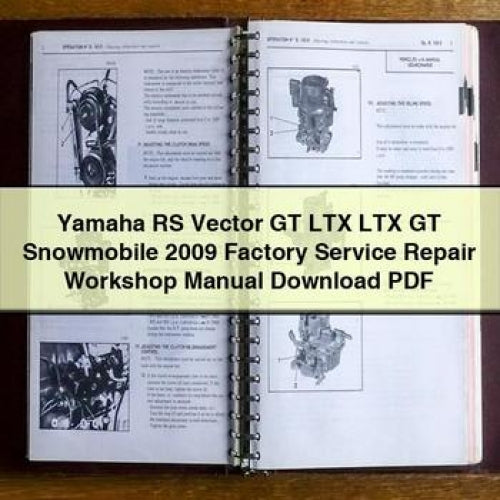 Manuel d'atelier de réparation et d'entretien d'usine pour motoneige Yamaha RS Vector GT LTX LTX GT 2009 Télécharger le PDF