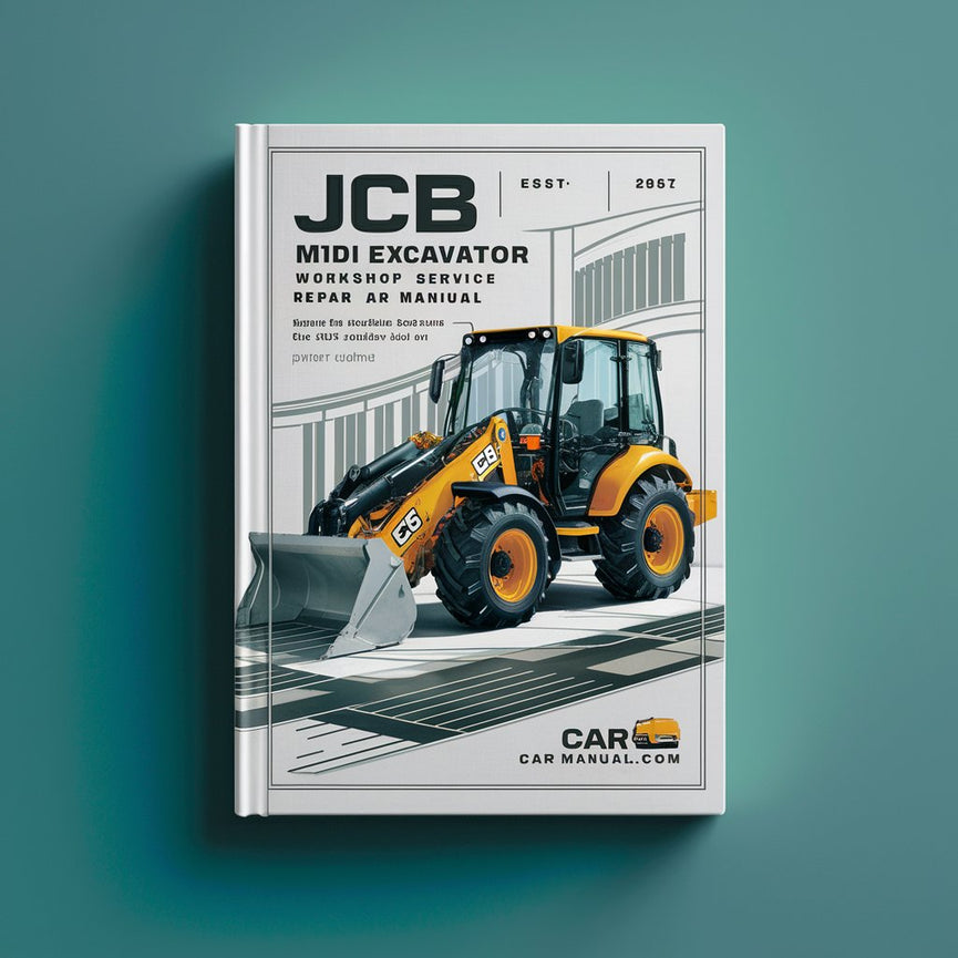 Manual de servicio y reparación del taller de la excavadora JCB 8052 Midi