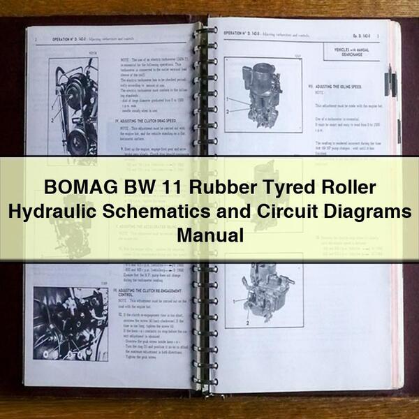 Manuel de schémas hydrauliques et de schémas de circuit du rouleau compresseur à pneus BOMAG BW 11