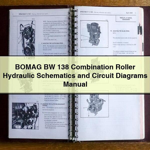 Manual de esquemas y diagramas de circuitos hidráulicos del rodillo combinado BOMAG BW 138