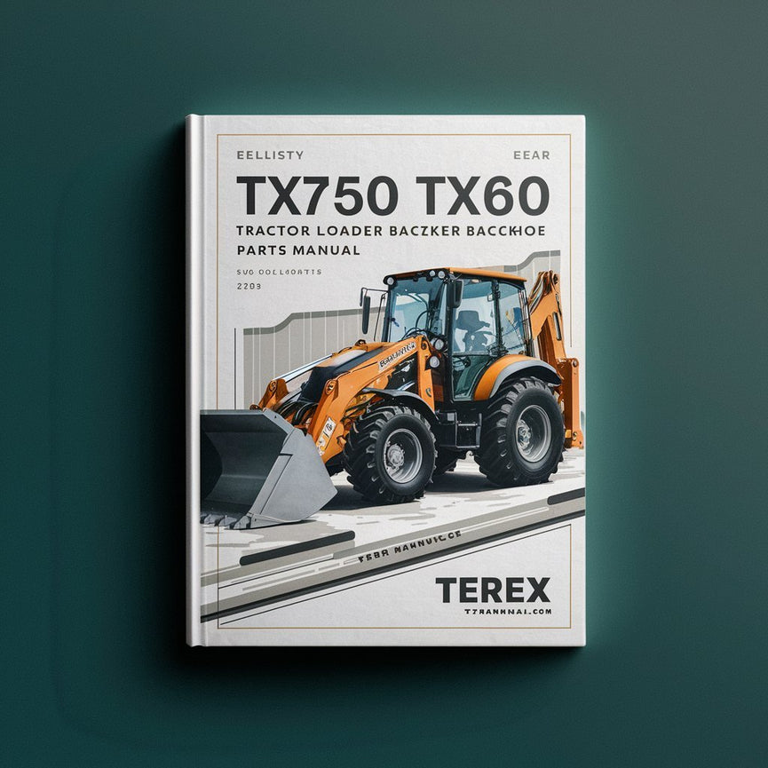 Terex TX750 TX760 TX860 Tractor Loader Backhoe Fermec Parts Manual.