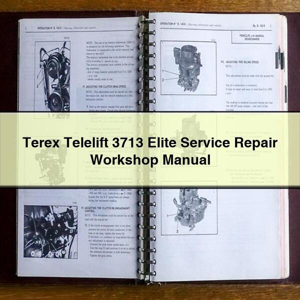 Manual de taller de reparación y mantenimiento de Terex Telelift 3713 Elite