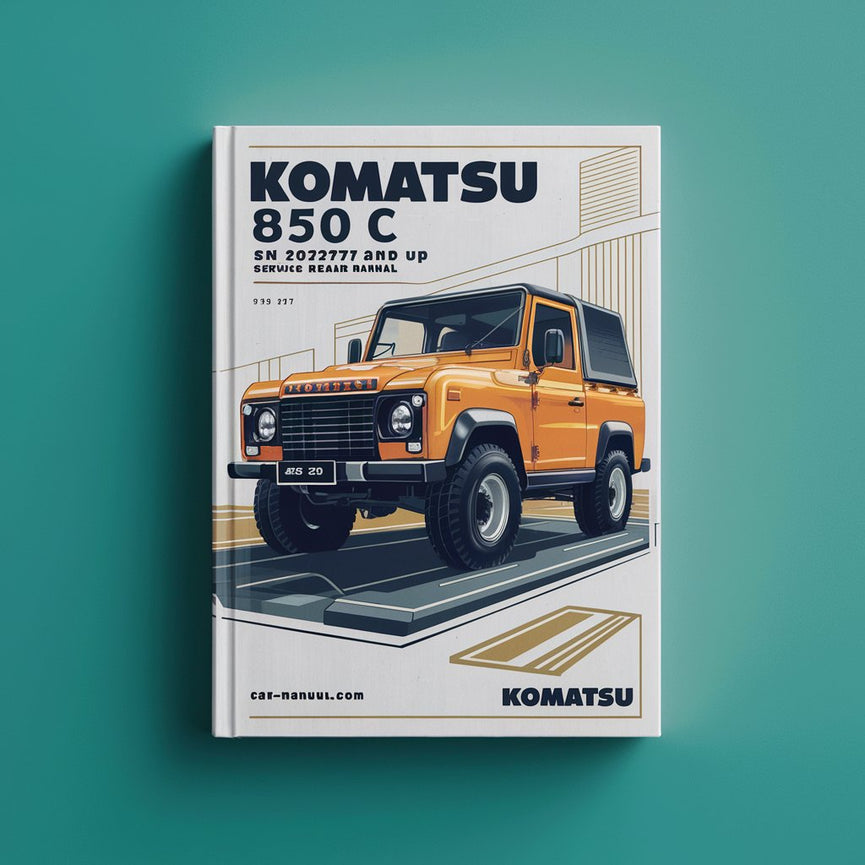 Manual de reparación y servicio del taller Komatsu 850 C SN 202727 y posteriores