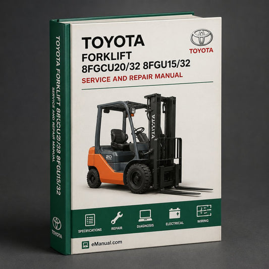 Toyota Forklift Truck 8FGCU20/32 8FGU15/32 Parts Manual