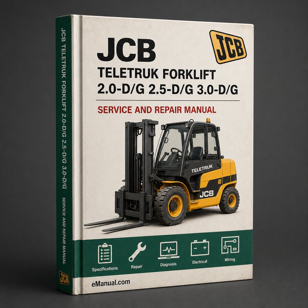 JCB Service TELETRUK Forklift 2.0-D/G 2.5-D/G 3.0-D/G 4X4 3.0D 4X4 3.5D Manual Shop Service Repair Book PDF Download