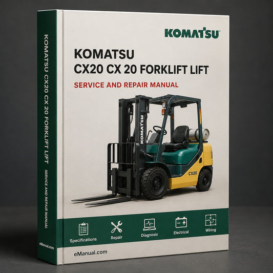 Komatsu CX20 CX 20 Forklift Lift truck parts catalogue manua