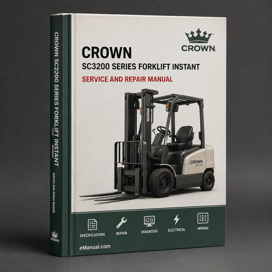Crown SC3200 Series Forklift Service Repair Factory Manual