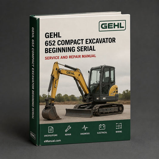 Gehl 652 Compact Excavator Parts Manual (Beginning Serial Number: AB00473)