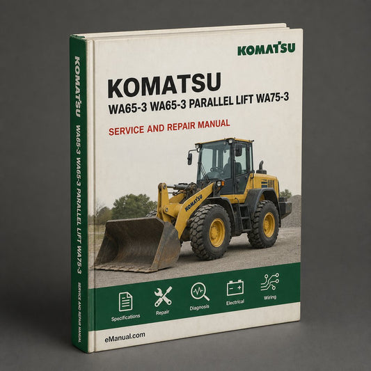 Komatsu WA65-3 WA65-3 Parallel Lift WA75-3 WA85-3 WA90-3 WA95-3 Wheel Loader Workshop Service Repair Manual