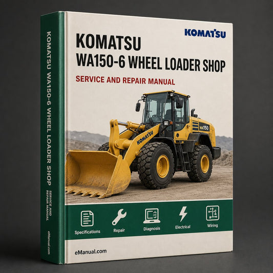 Komatsu WA150-6 Wheel Loader Service Shop Repair Manual