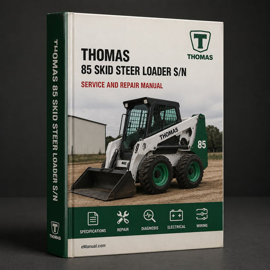 Thomas 85 Skid Steer Loader Parts Manual S/N LB002500 Onward