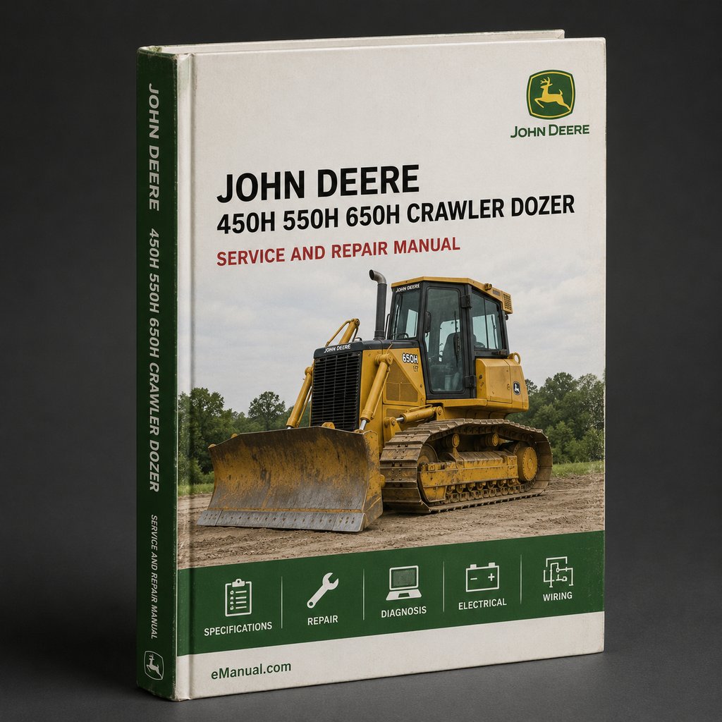 John Deere 450H 550H 650H Crawler Dozer Repair Technical Service Manual TM1744