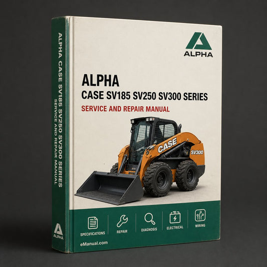 Case SV185 SV250 SV300 Alpha Series Skid Steer Loader Service Repair Workshop Manual