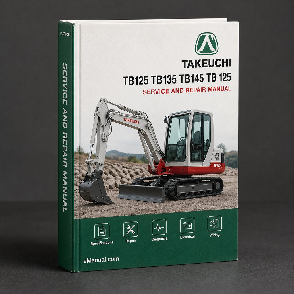 Takeuchi TB125 TB135 TB145 TB 125 Owners Operator DTR Operator's Manual