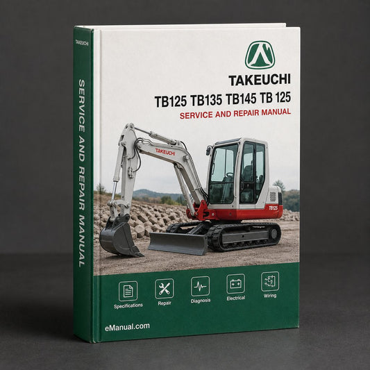 Takeuchi TB125 TB135 TB145 TB 125 Owners Operator DTR Operator's Manual