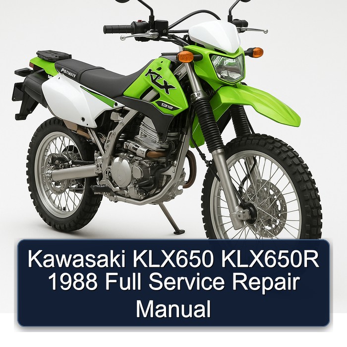Kawasaki KLX650 KLX650R 1988 Full Service Repair Manual