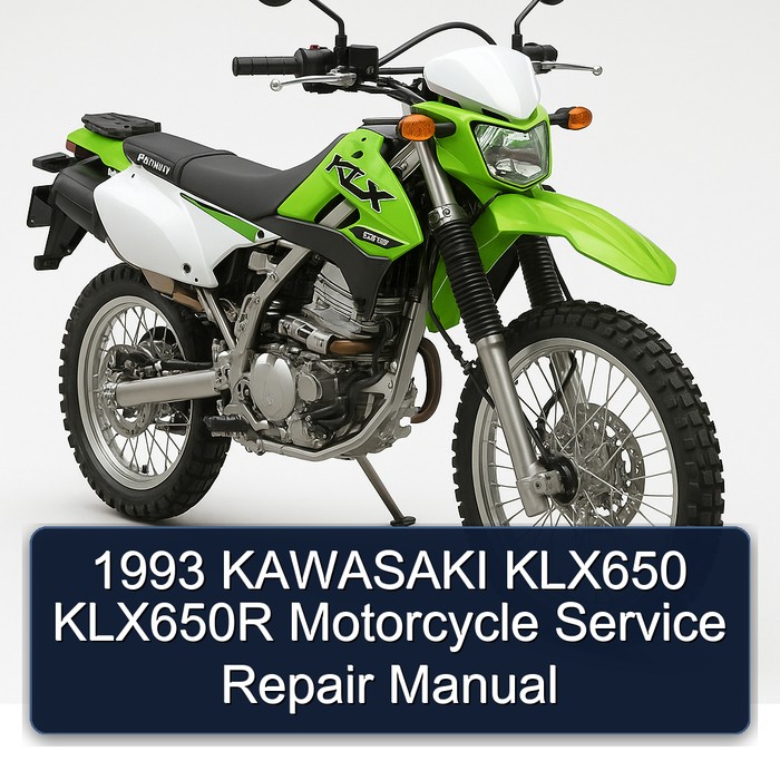 1993 KAWASAKI KLX650 KLX650R Motorcycle Service Repair Manual